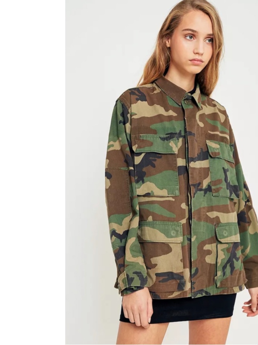 Urban Outfitters Renewal Vintage Camo Army Utility Canvas Deadstock Jacket S